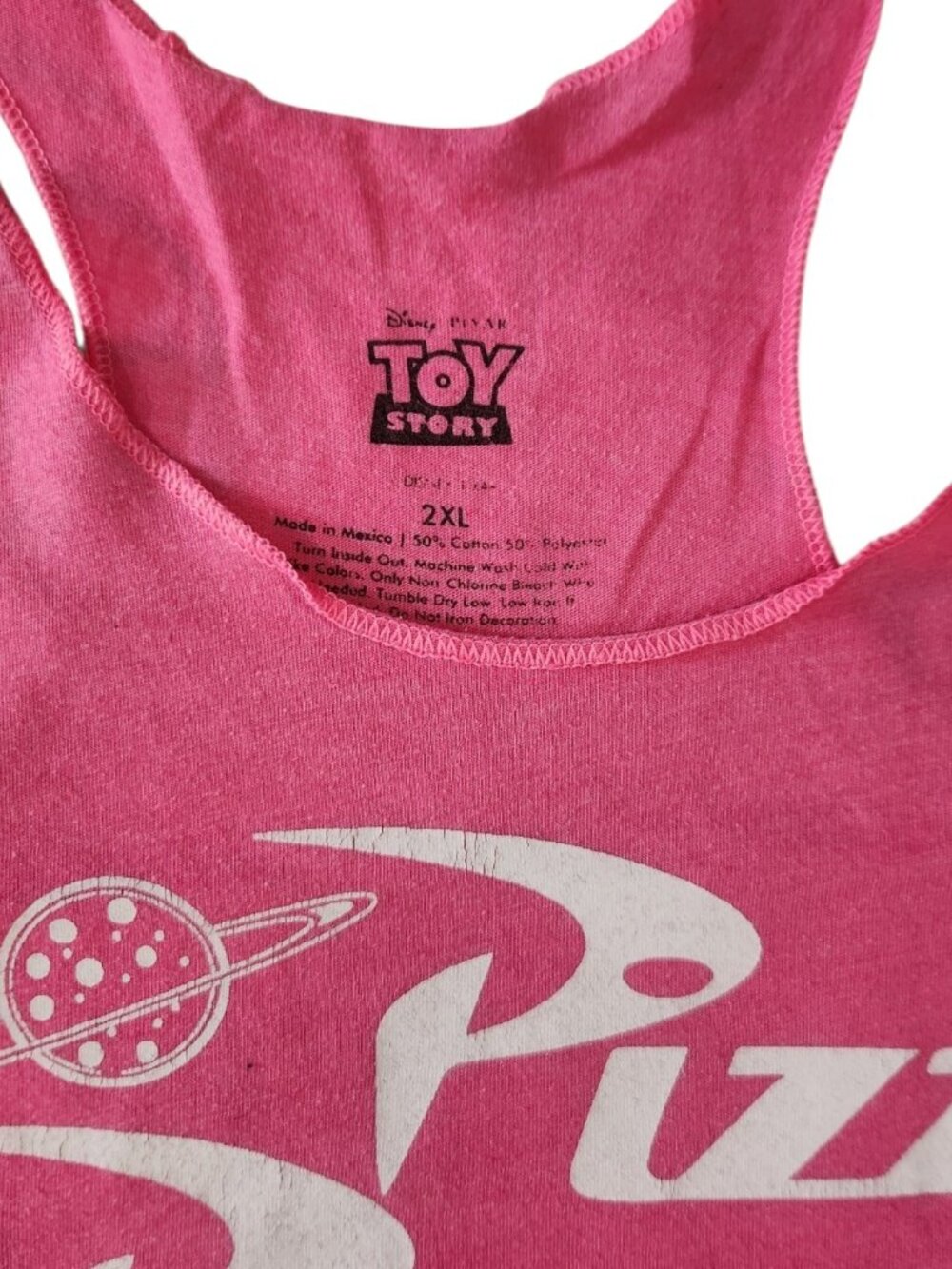 Disney Pizza Planet Tank Top Pink 2XL - Picture 3 of 6
